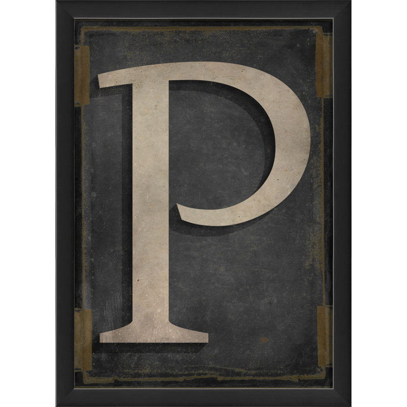 « letter p », art textuel encadré