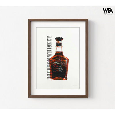 Reproduction d'affiche de bouteille de bourbon, cadeau d'amant encadré de bourbon, impression d'affiche de bouteille d'alcool, impression d'art bar, art mural whisky, art mural encadré