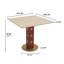 Table de conférence carrée 33,46 po Tisa
