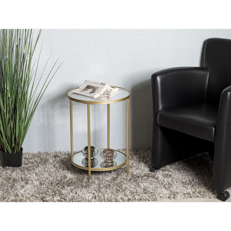 Raimondo Glass Top End Table