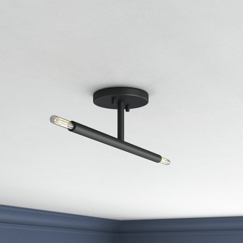 Bearcreek Semi Flush Mount, Black