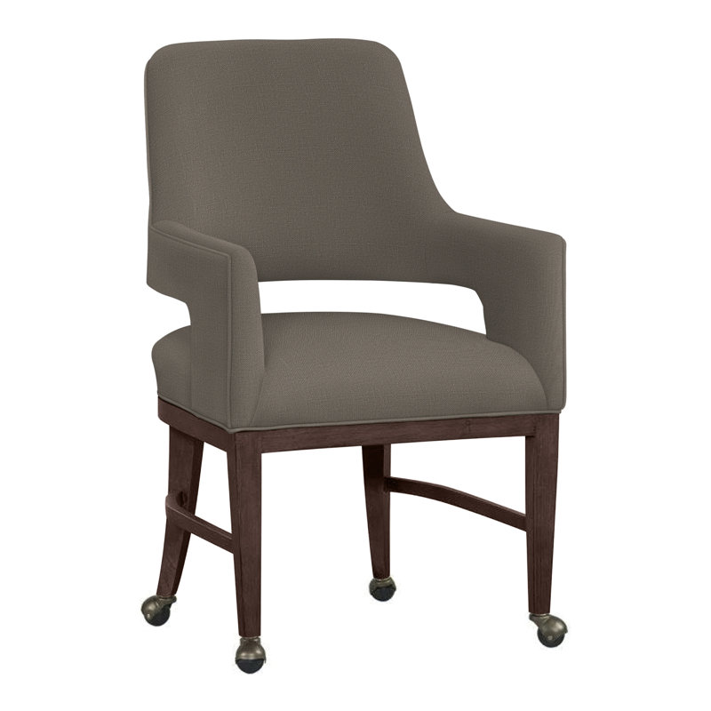 Chaise avec accoudoirs Josie, Baleine Perigold Beagle, Tabac