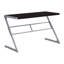 Bureau moderne pour la maison - 122 cm (48 po), stratifié brun, piètement en métal gris, espace de travail pour ordinateur