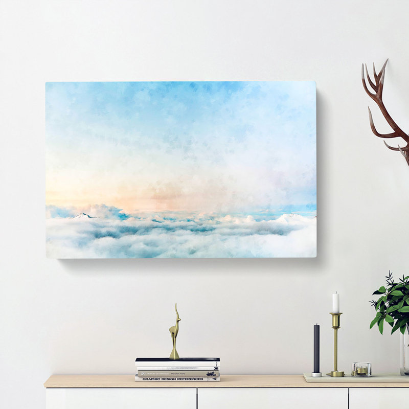 Peak Of A Mountain - Wrapped Canvas Painting, 35cm H x 50cm W x 3cm D