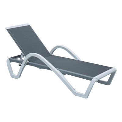 Chaise d'extérieur en polypropylène avec dossier réglable Durnin