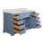 Ronnie 60" Single Bathroom Vanity Set with Powder Blue Cabinet and Carrara Marble Countertop-403223589-466472726