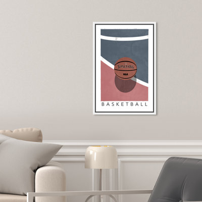 Sports and Teams Orange Basketball, Industrial Orange - impression sur toile