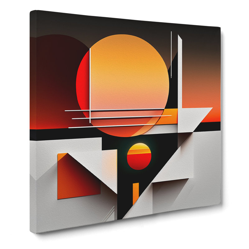 Sunset Suprematism - Wrapped Canvas, 50cm H x 50cm W x 3cm D