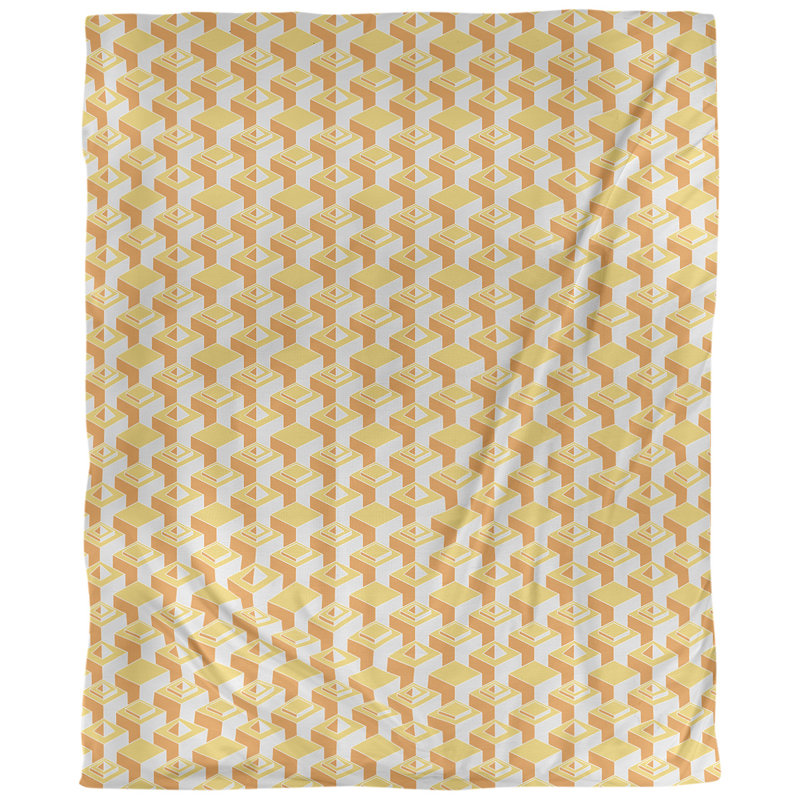 Housse de couette simple à motif de gratte-ciels foncés, Housse de couette pour très grand lit, Jaune/orange, Microfibre