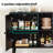 Sideboard Buffet Cabinet With 3 Rattan Doors, Kitchen Storage Cabinet For Entryway Living Room-236297364