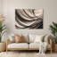 Art mural horizontal gris rayé gris anthracite-664305085