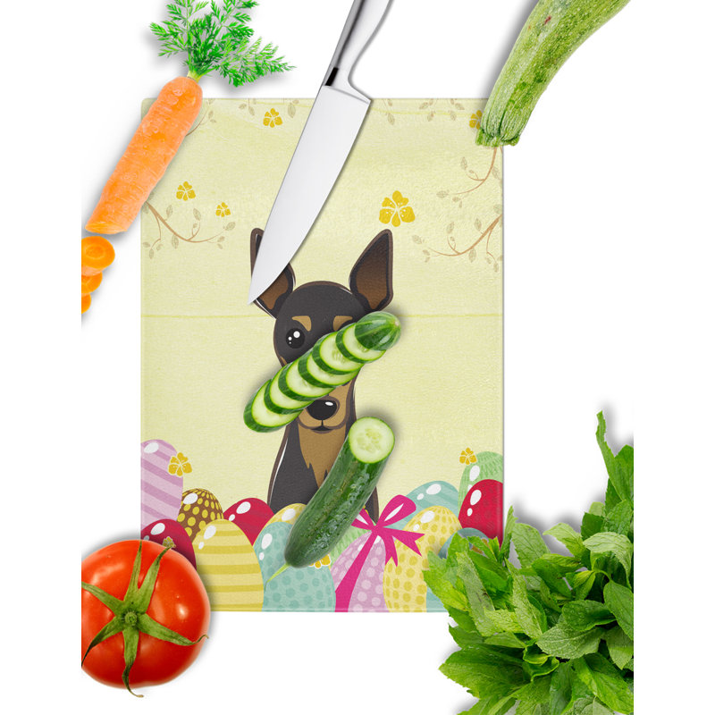Planche à découper en verre trempé à caroline de pâques, Pinscher nain