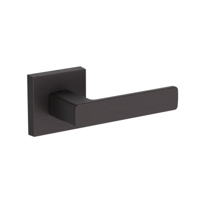 Sharpe Half Dummy Lever with Contemporary Square Rose in Lifetime (PVD) Polished Nickel