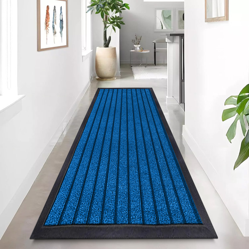 Non-Slip Indoor Doormat, Blue, 80cm W x 150cm L