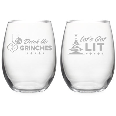 21 oz. Stemless Wine Glass Set