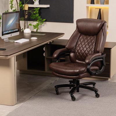 Grandes et grandes chaises de bureau, cuir synthétique haut de gamme, style moderne pour la maison et le bureau