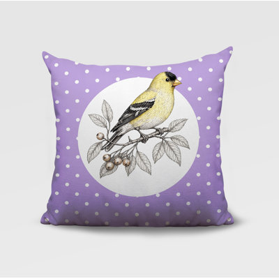 Oreiller réversible intérieur / extérieur Yellow Finch