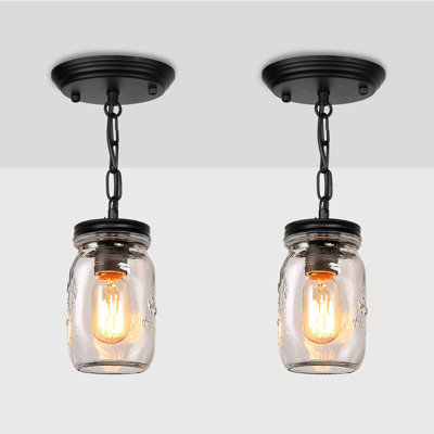 Paquet de 2 luminaires en pot Mason