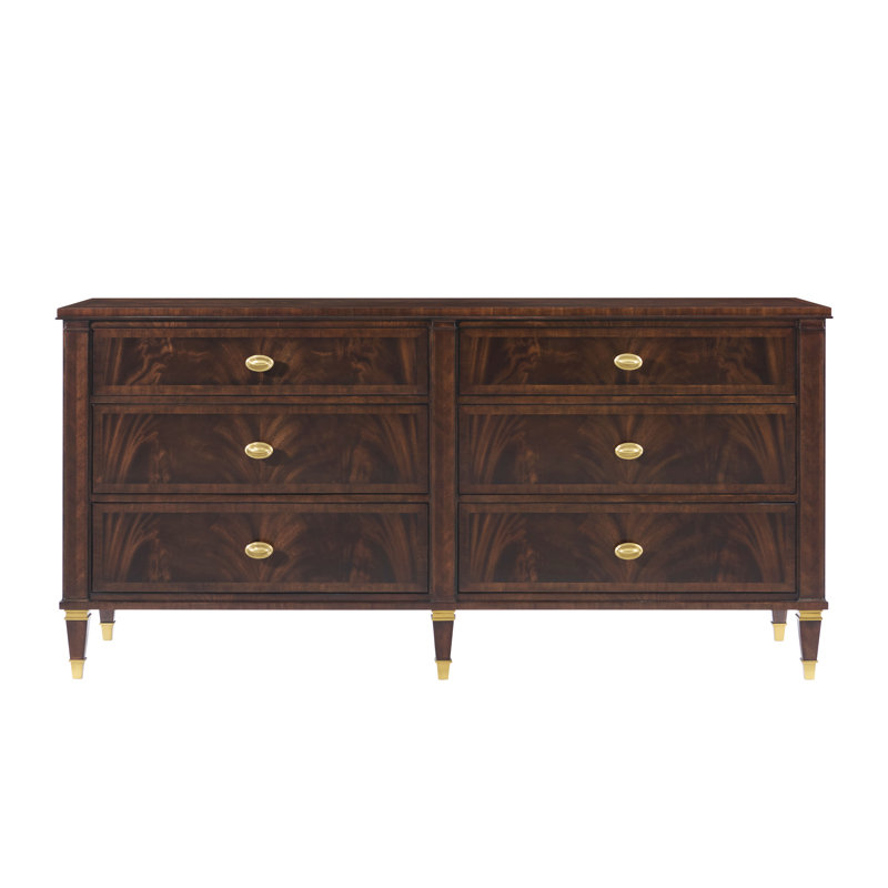 Commode 6 tiroirs Faulkner, Brun