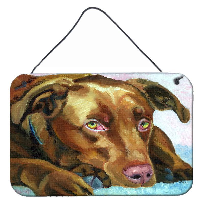 Décoration murale arrière-dessous noir labrador, Chocolat