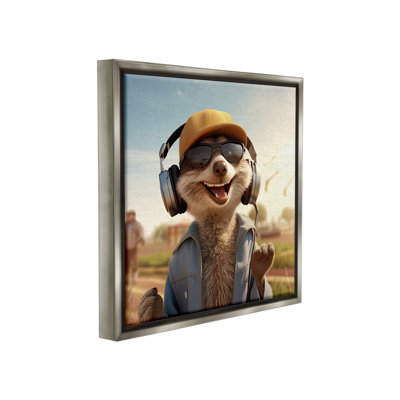 " Happy Fox With Headphones " by Jim Baldwin