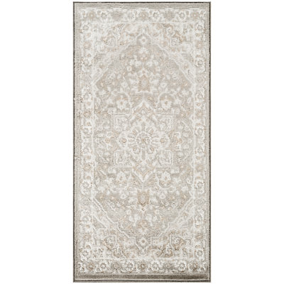 Lafever 2' x 4' Light Grey Vintage Indoor Rug