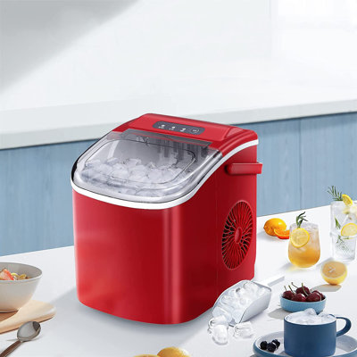 R.W.FLAME 26 Lb.Daily Production Bullet Ice Countertop Ice Maker, Self-Cleaning Ice Makers