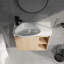 Meuble-lavabo moderne 26 po avec lavabo asymétrique