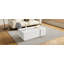 Table basse extensible de 47,2 po à 72,7 po U-Can, table basse multifonctionnelle avec finition ultrabrillante, table basse avec 2 espaces de rangement cachés et 2 tiroirs pour le salon-294311979