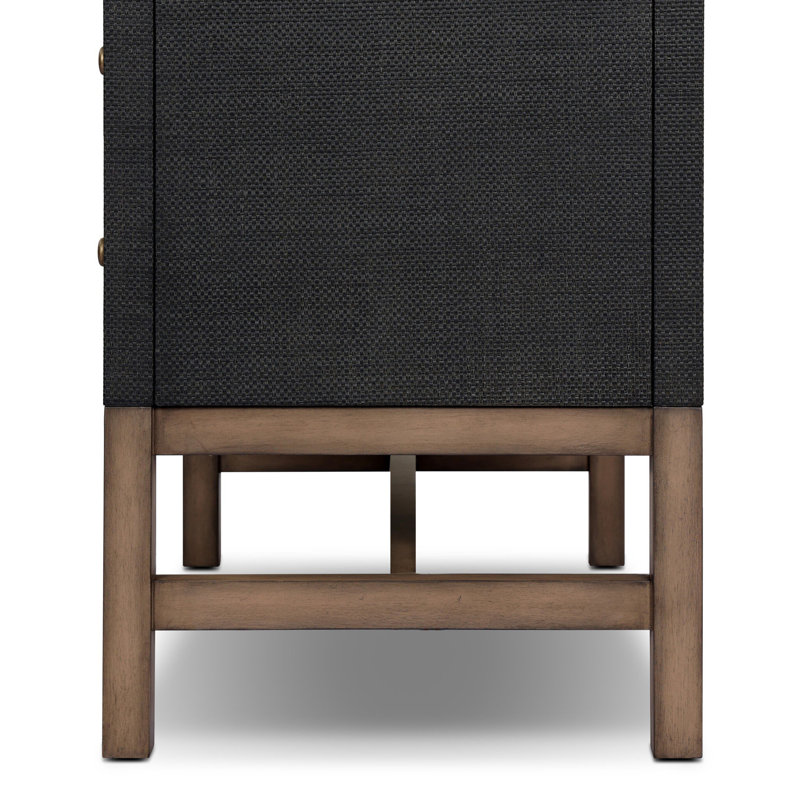 Fiona Bookcase-Black Raffia