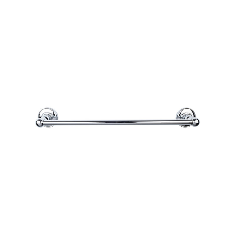 Edwardian Bath Single 26 1/2" Wall Mounted  Towel Bar, Polished Chrome