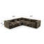 Canapé modulaire en chenille 5 pièces à assise profonde en L 5 pièces-1941395634