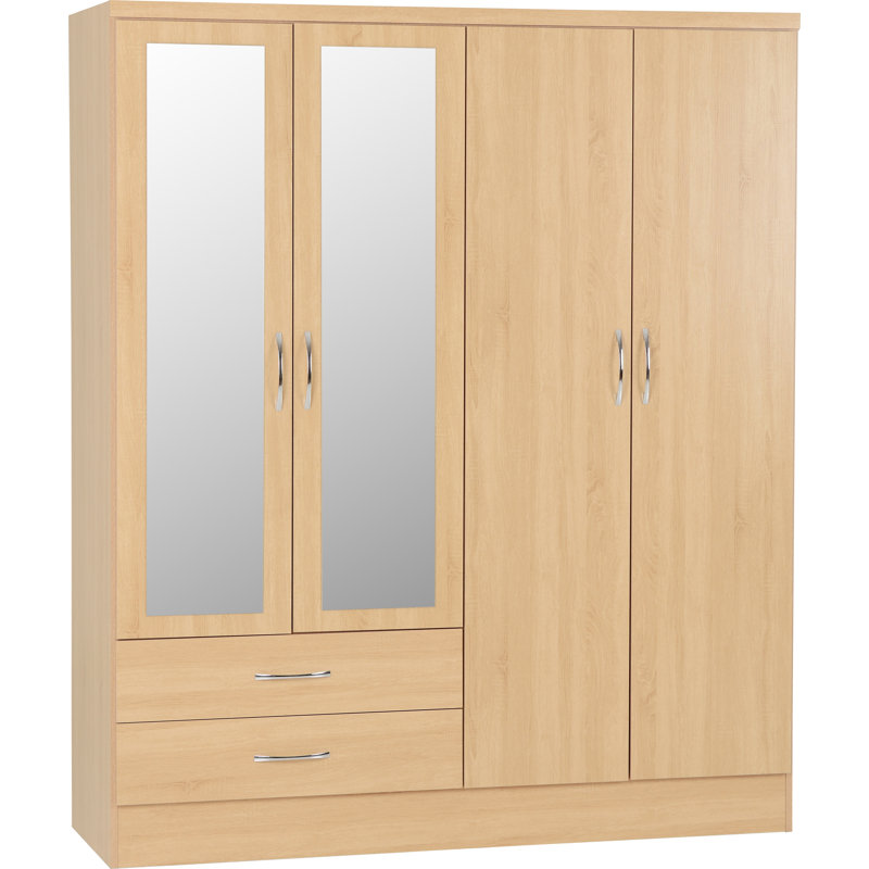 Cascio 4 Door Wardrobe, Sonoma Oak Effect