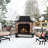 Sunjoy Pirtle Outdoor Fireplace, Heavy Duty Patio Wood Burning Fireplace with Steel Chimney, Mesh Spark Screen Doors, Removable Grate and Fire Poker