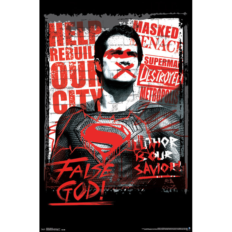 Impression sur papier batman v superman-faux dieu