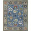 8x10 Blue Hand-Knotted Wool Floral Abundance Classic Traditional Modern Contemporary Carpet Rug