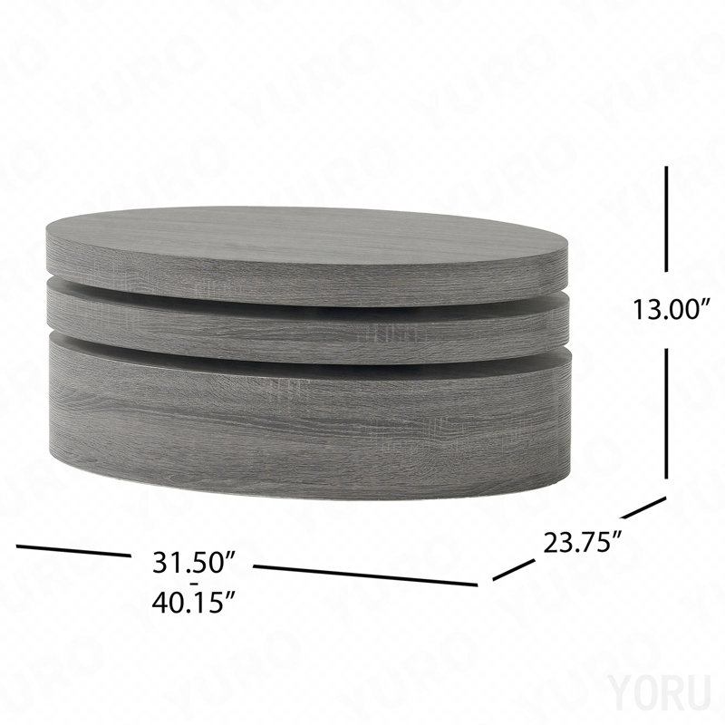 Modernesque Rotating Coffee Table - Matte Black
