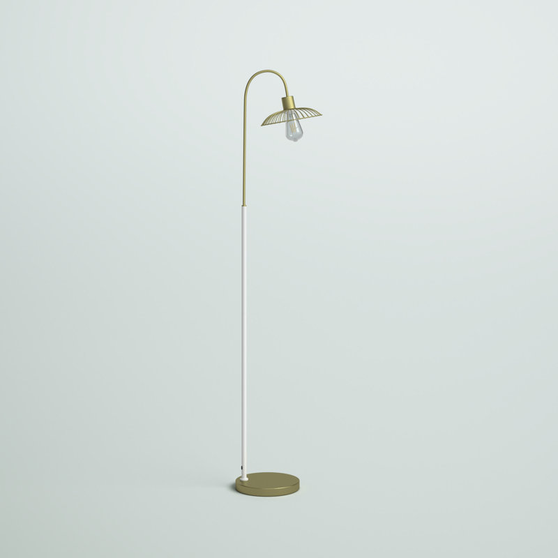 Camare 64.25'' Satin Matte Gold Arched Floor Lamp