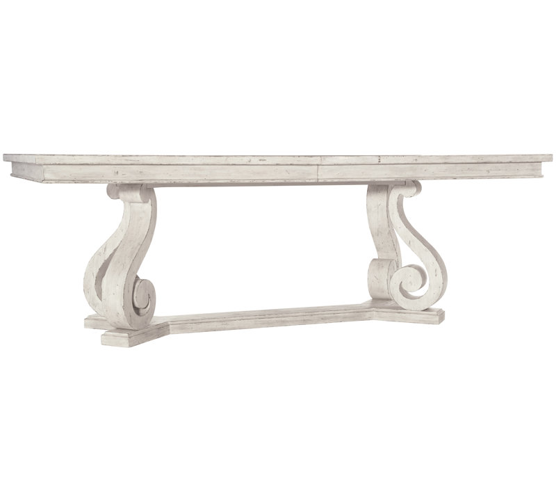 Mirabelle Cream Reclaimed Pine Extendable Dining Table