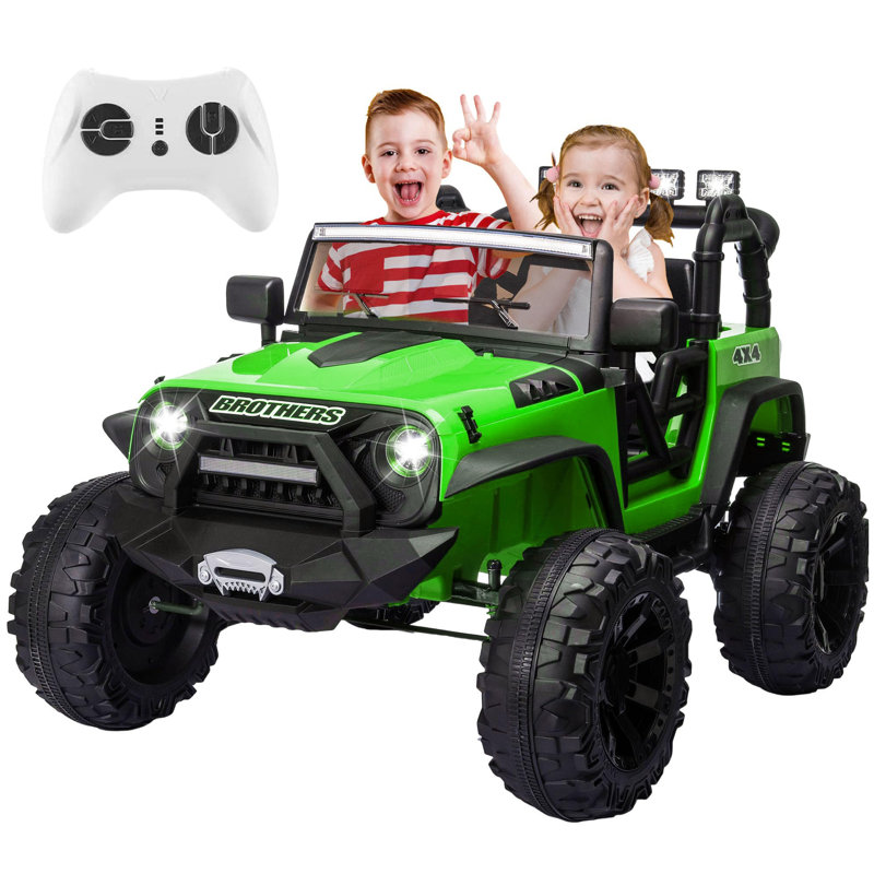 Chariot tout-terrain à piles 2 volts 24 volts avec télécommande Homdox, Vert