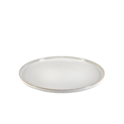 Assiette en céramique blanche Cheron