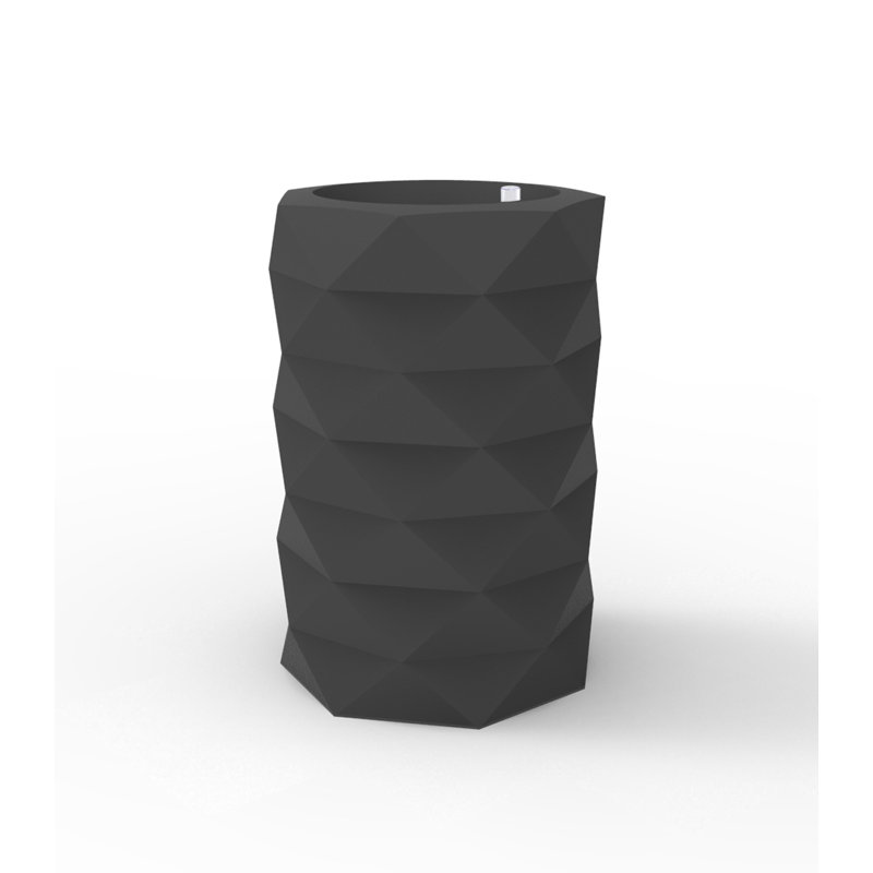 Marquis Resin Pot Planter, 19.25" H x 24" W x 24" D, Anthracite
