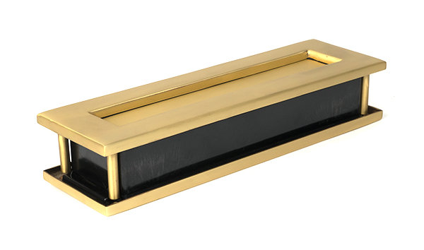 Traditional Satin Brass Letter Plate