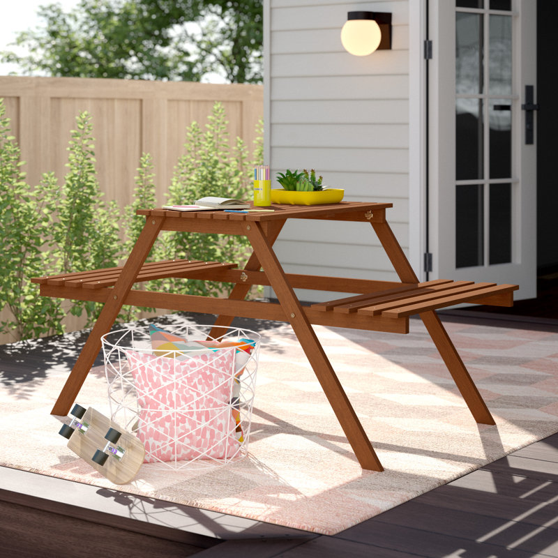 Arianna Outdoor Dining Set, Wood, Natural