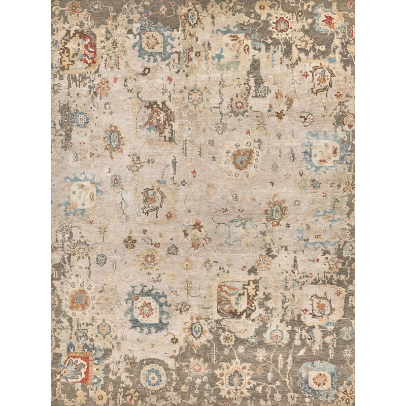 Essex Wool Damask Area Rug, Rectangle 10' x 14'