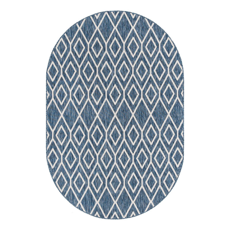 Turks and Caicos Indoor/Outdoor Rug, Oval 5'3" x 8'