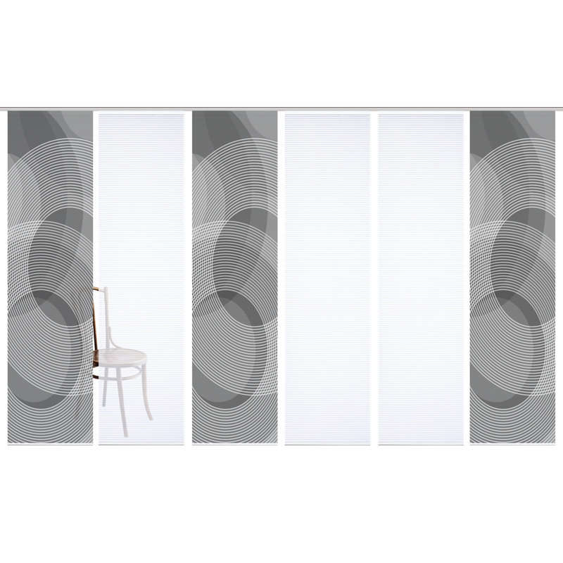 Semi Sheer Sliding Panel, in Grey