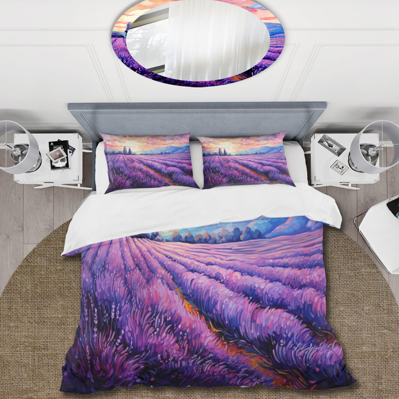 Ensemble de housse de couette Vangogh Lavender Fields II - Vangogh - Microfibre polyester