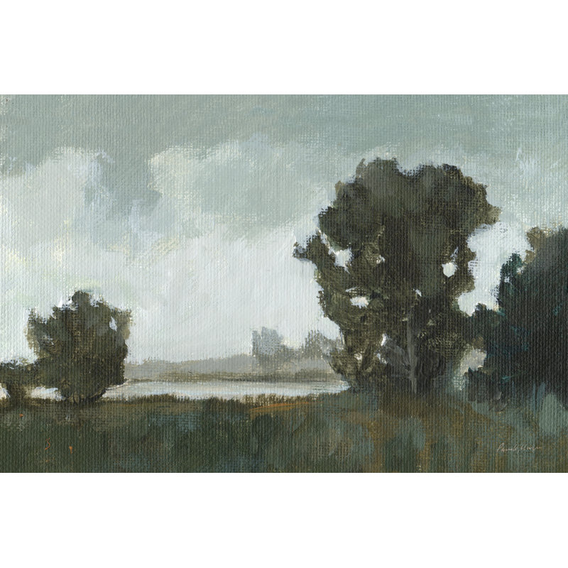 Voie d'eau par Pamela Munger - reproduction imprimée, H 32 po x l 48 po, Papier avec cadre doré simple avec cadre doré