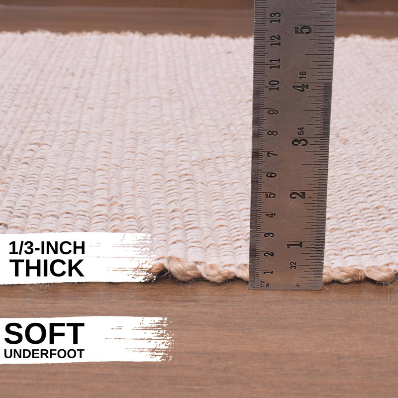 Tapis campagnard en jute et coton Colston, Rectangle 5 pi x 7 pi